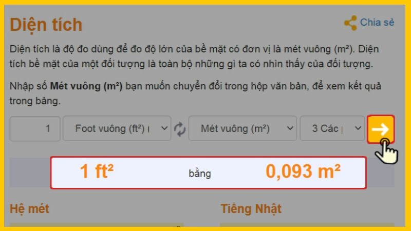 Nhấn chọn dấu mũi tên để chuyển đổi - SGFT là gì