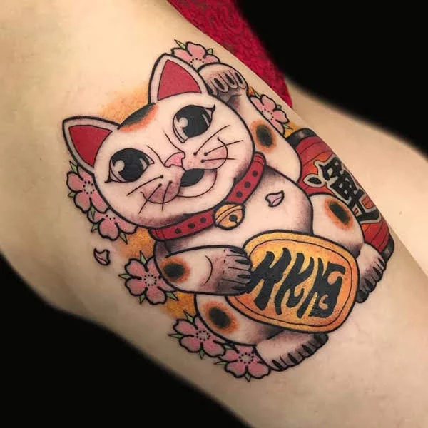 39+ Hình Xăm Mèo Thần Tài Đẹp Của Nhật Bản - Tadashi Tattoo