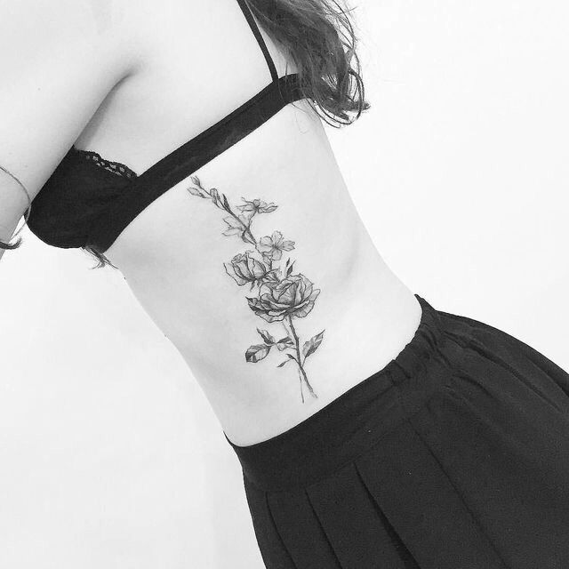 Side Rose tattoo | Tattoo designs, Rose tattoo, Sunflower tattoo shoulder