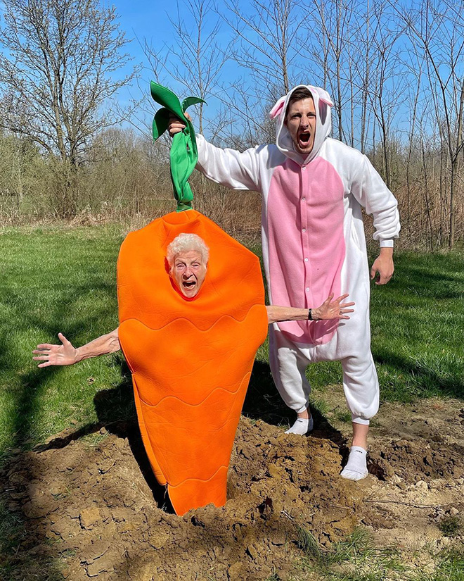95-Year-Old Grandma & Her Grandson Dress-Up In Ridiculous Outfits, And It's Brilliant