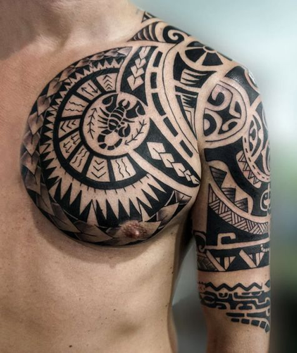 Chuyên hình xăm maori ở cánh tay và cánh tay qua ngực đẹp  YouTube