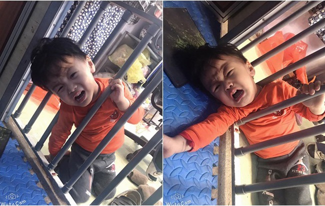 Hình ảnh cậu bé khóc lóc do mắc kẹt trong tấm chắn cửa khiến ai nấy hoảng sợ và sự thật hài hước phía sau - Netizen - Việt Giải Trí