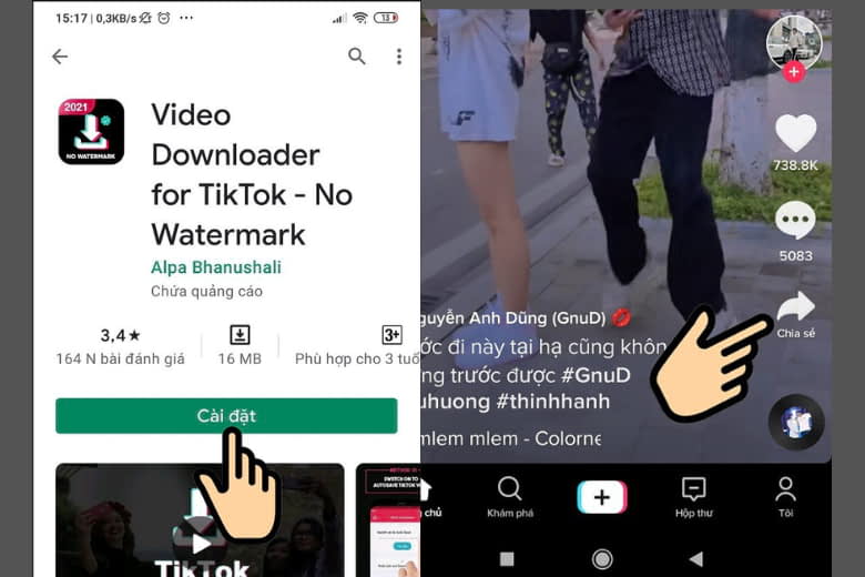 Cách lưu Video Tiktok khi không có nút lưu iOS, Android, PC